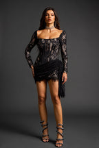 Alena Corset Black Mini Dress (Copy) Aclosy