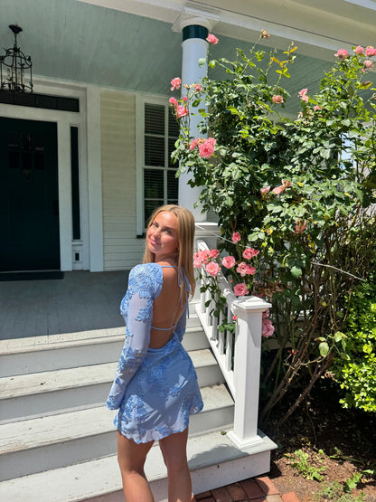 Eleka Mesh Mini Sleeved Dress