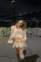 LARA RUFFLE MINI DRESS
