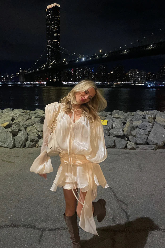 LARA RUFFLE MINI DRESS