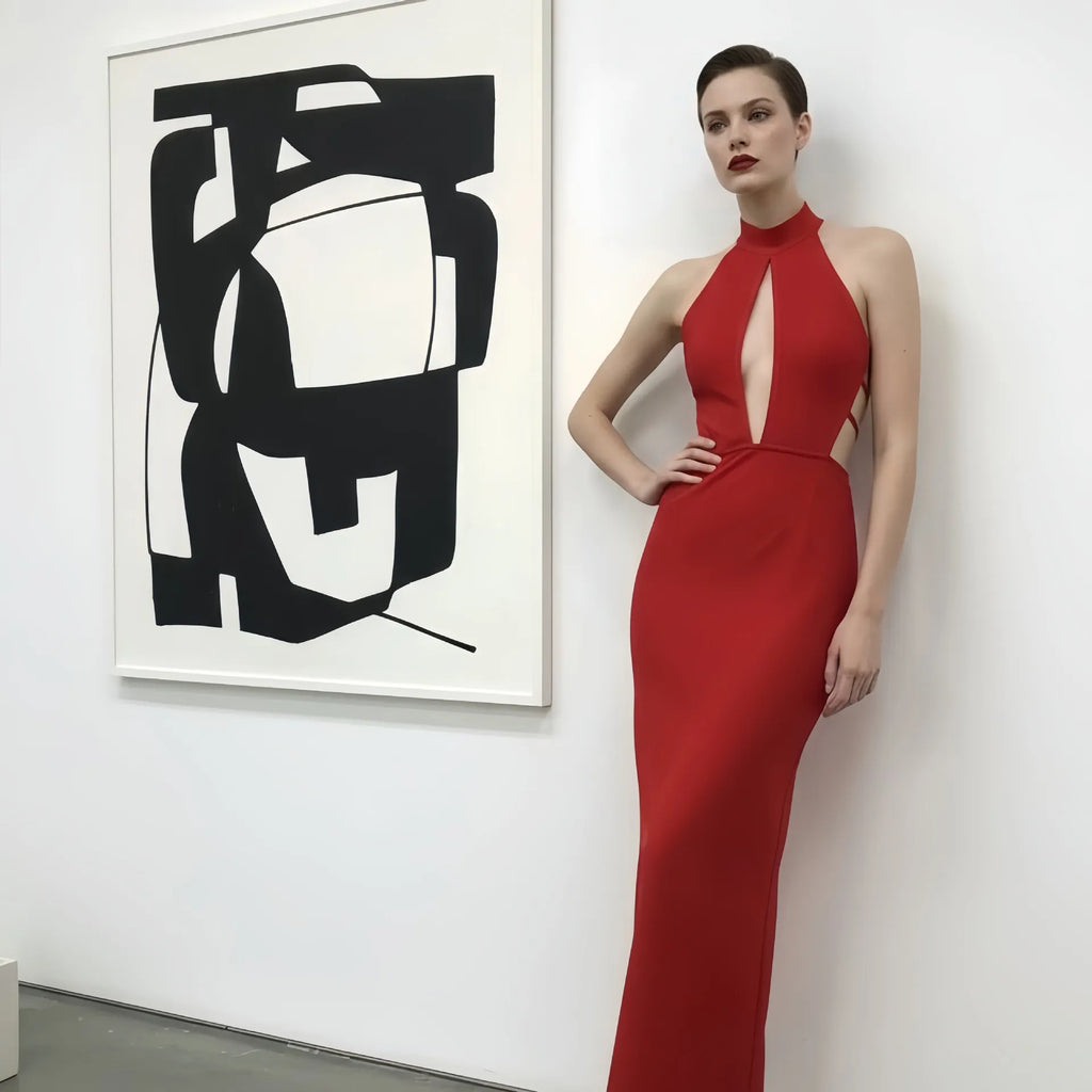 Allesha Backless Strappy Bandage Dress