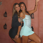 Sequin Gauze Stitching Hip Dress