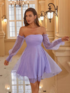 Women's Summer Chest-wrapped Off-shoulder Sweet Princess Dress aclosy