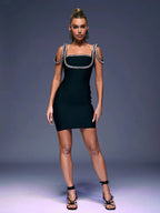 Women's Heavy Industry Beaded Slim Fit Dress Skirt aclosy