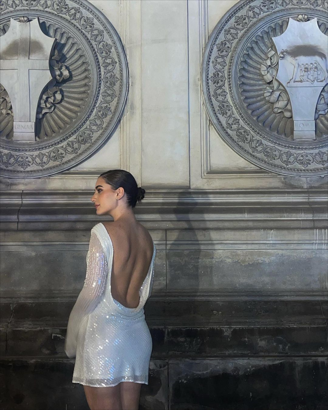 Tava Backless White Cocktail Dress