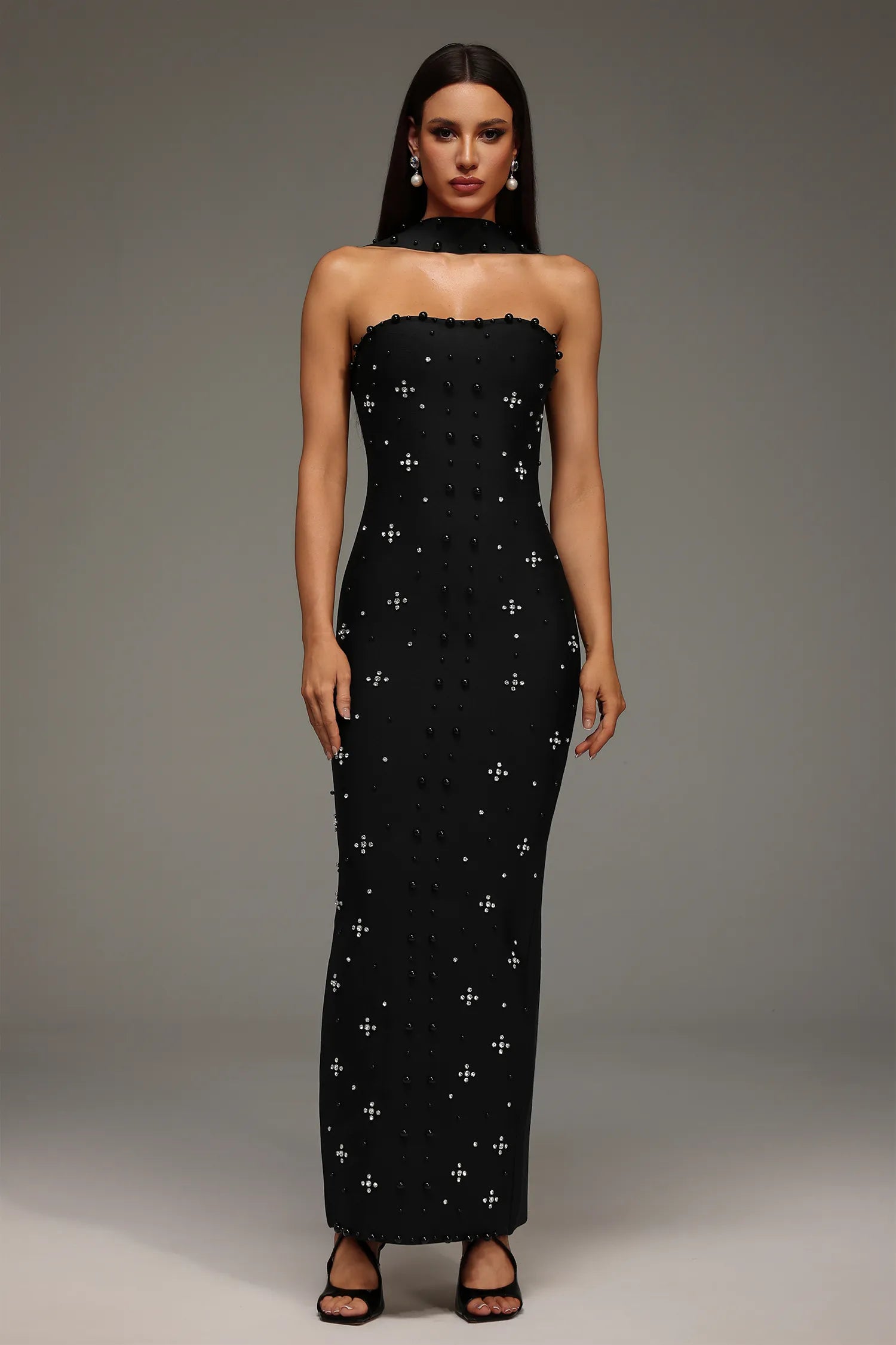 Alana elegant beaded maxi dress