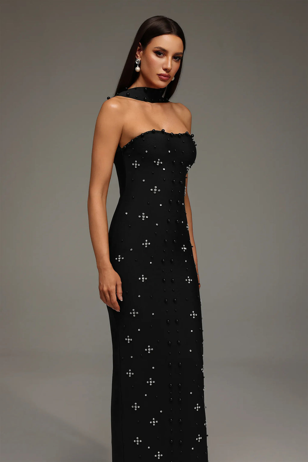 Alana elegant beaded maxi dress
