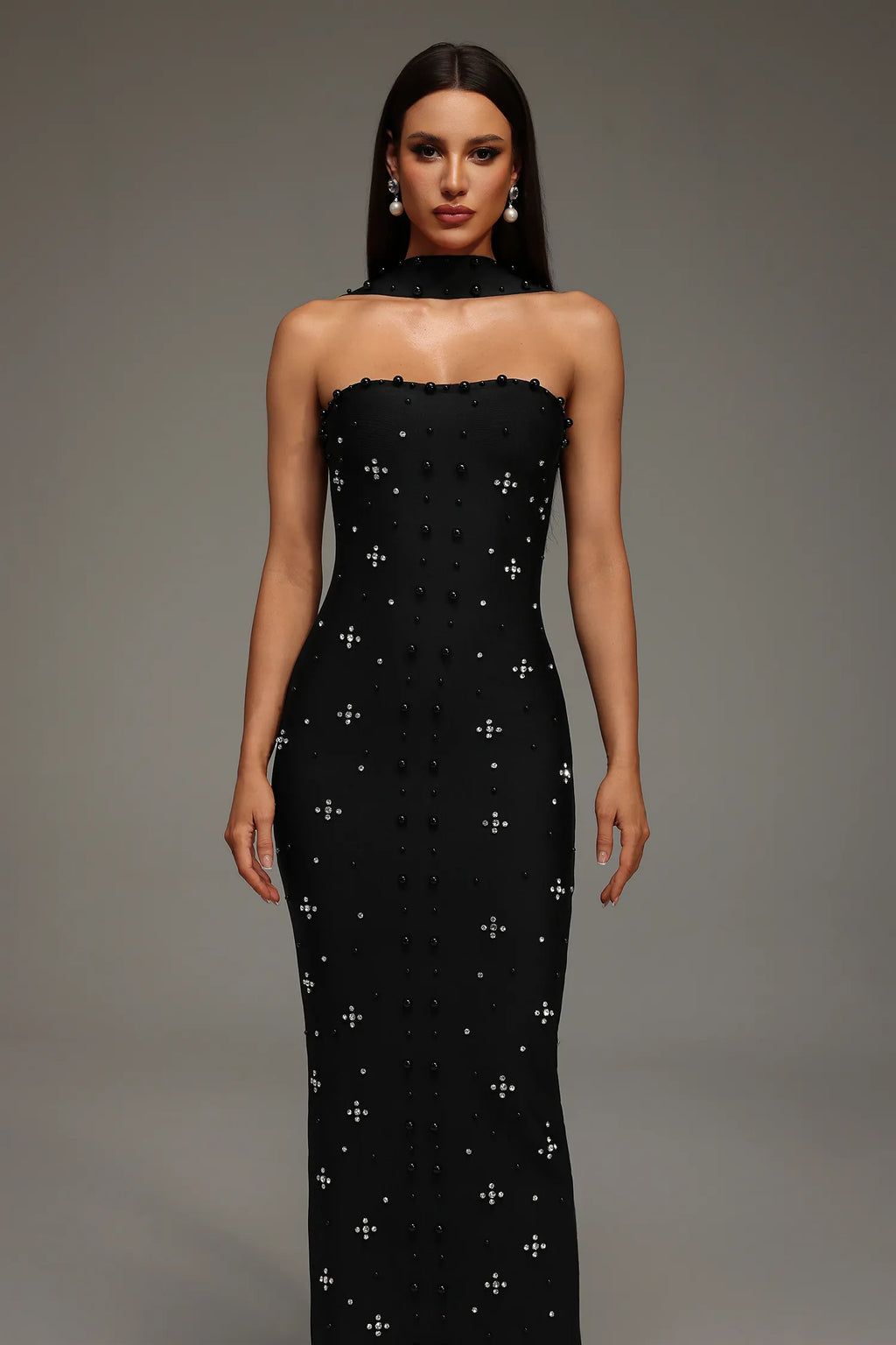 Alana elegant beaded maxi dress