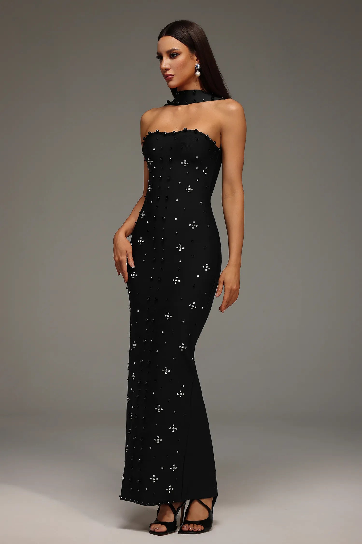Alana elegant beaded maxi dress