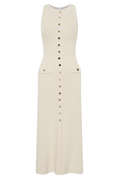 Sakyer Buttoned Elegant Maxi Dress