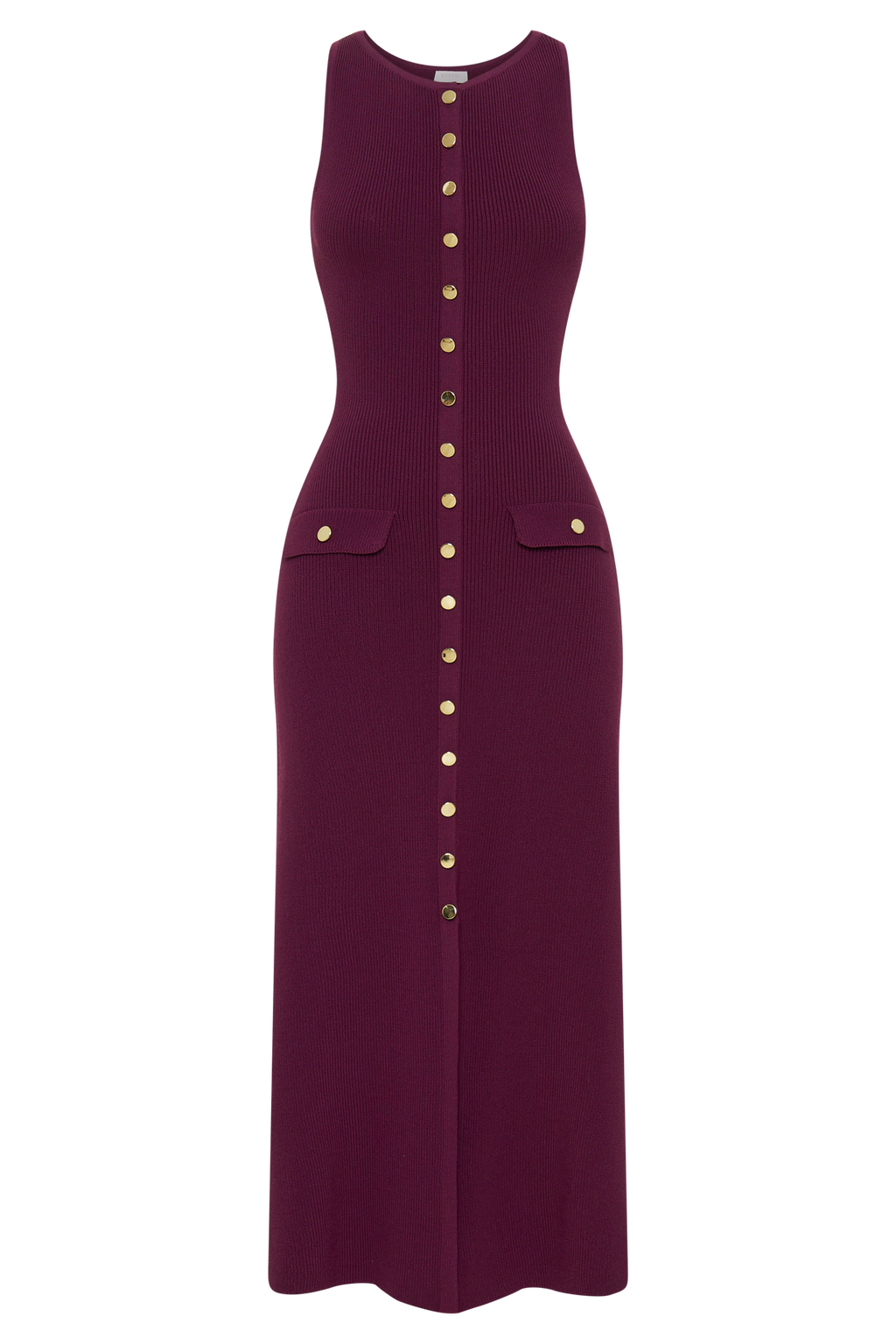 Chic Buttoned Knit Dress