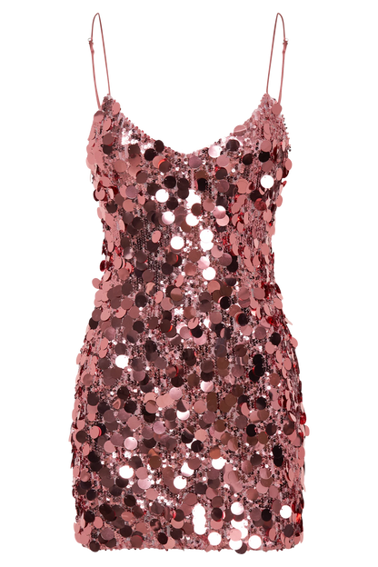 DARIKA SEQUIN MINI CANDY PINK DRESS