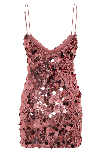 DARIKA SEQUIN MINI CANDY PINK DRESS