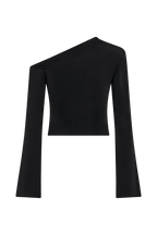 Alaina Asymmetrical Set Gold Detail- Black