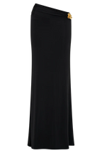 Alaina Asymmetrical Set Gold Detail- Black