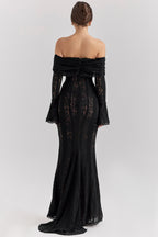 STRAPLESS ELEGANT BLACK MAXI DRESSES FROM NEW YORK