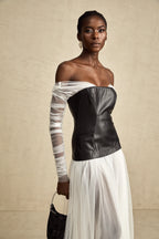 CHIC OFF SHOULDER MESH MAXI DRESS