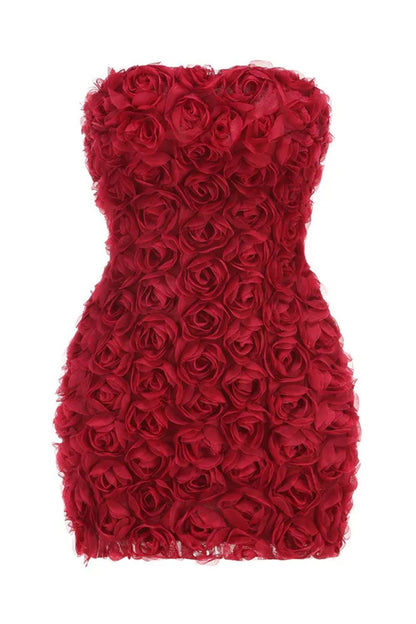CLESSA MINI RED ROSE DRESS
