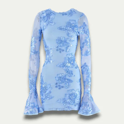 Eleka Mesh Mini Sleeved Dress