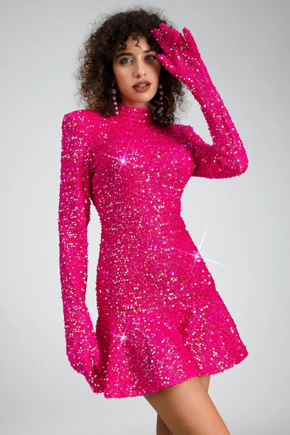 Eleska Backless Sequins Party Dress