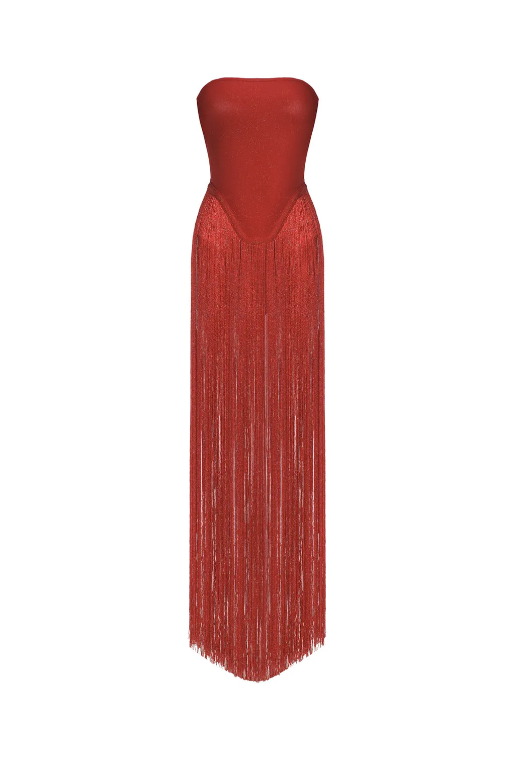 Alara Fringe Sleeveless Strapless Tassel Bandage Bodysuit