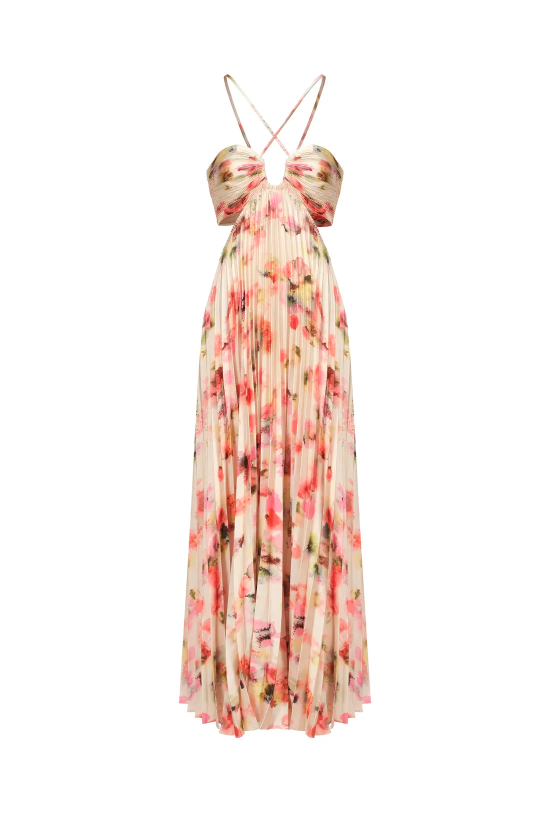 Cinderella Floral Halter Maxi Dress