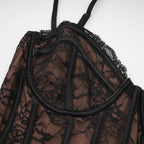 ALAYA CORSET SNATCHED MINI SKIRT