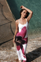 Women's Fashionable Elegant Floral Print Slim Strap Dress Aclosy