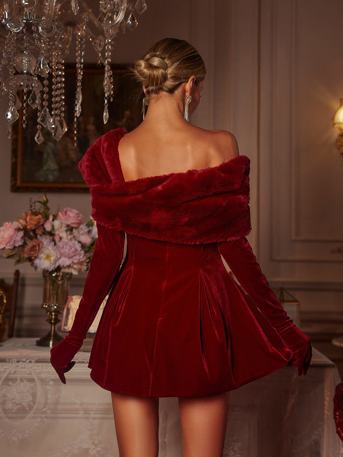 Scarlet Luxe Velvet Dress