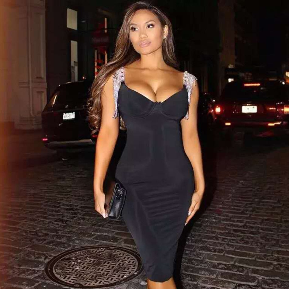 Tassels And Diamonds party Dress Aclosy