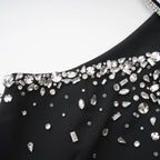 Slantria black embellished mini dress