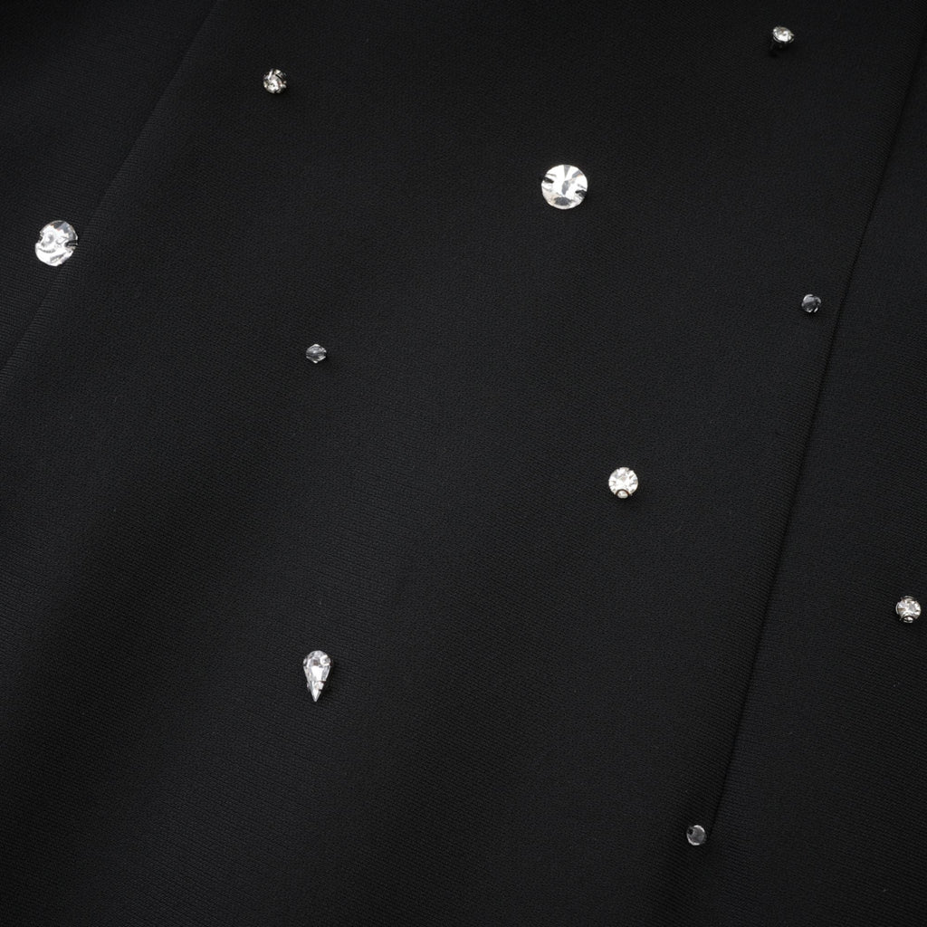 Slantria black embellished mini dress