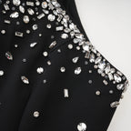 Slantria black embellished mini dress