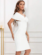 Meiga Off Shoulder Bandage Dress aclosy