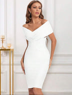 Meiga Off Shoulder Bandage Dress aclosy