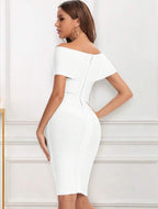 Meiga Off Shoulder Bandage Dress aclosy