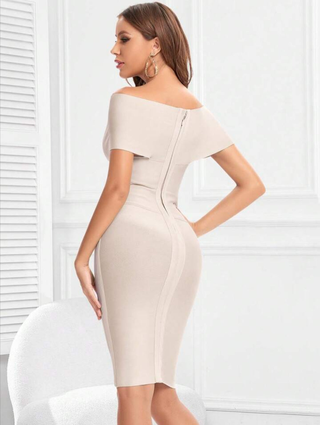 Meiga Off Shoulder Bandage Dress aclosy