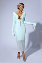 Galiva Sequined V-neck Backless Cutout Dress