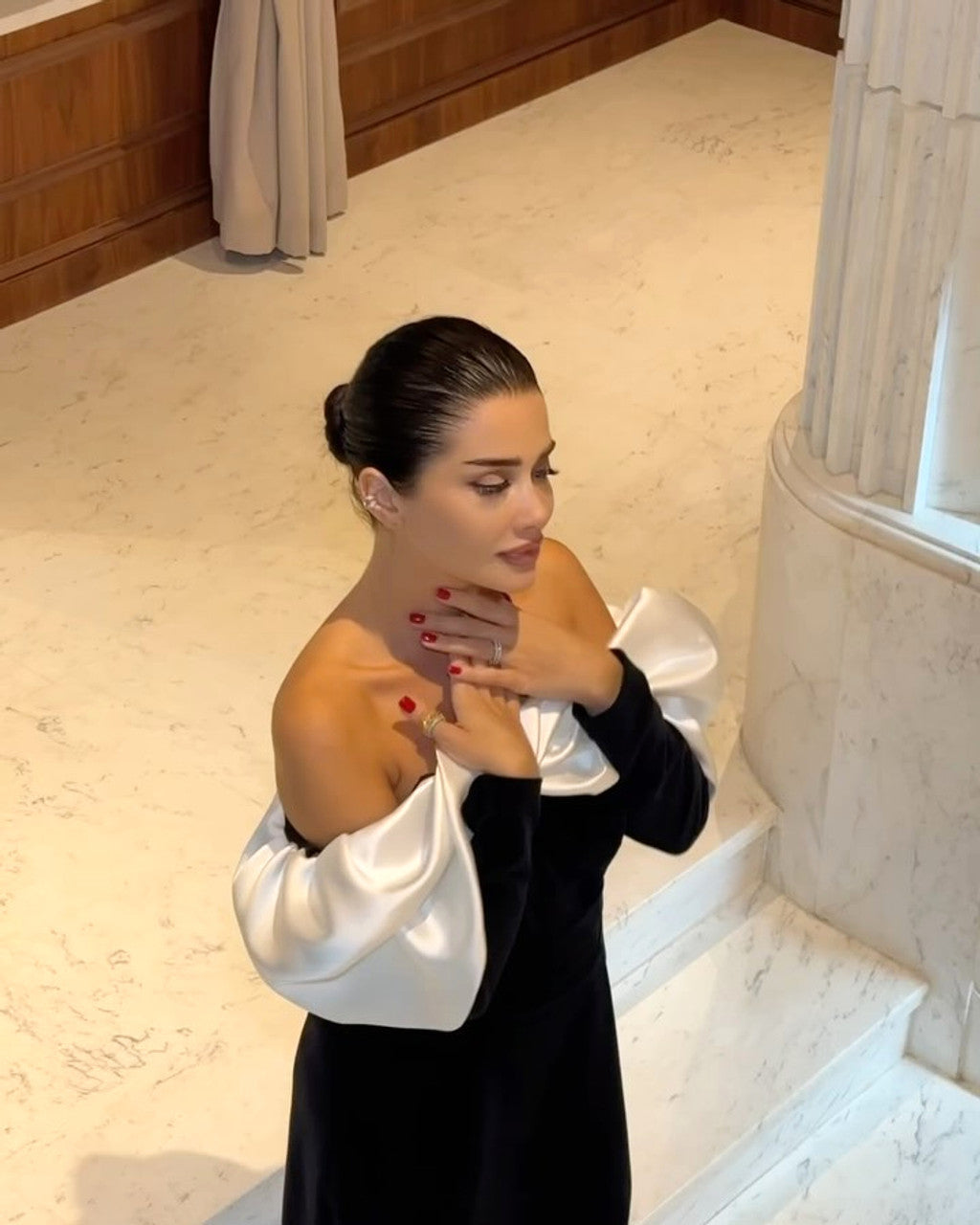 Fashion Strapless Long Type Bandage Women's Clothing Dress Two-piece Set Aclosy