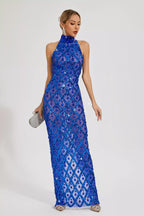 Alyia Shiny Rhinestone Evening Party Dress