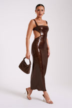 Allure Sequin Cut-Out Backless Dress
