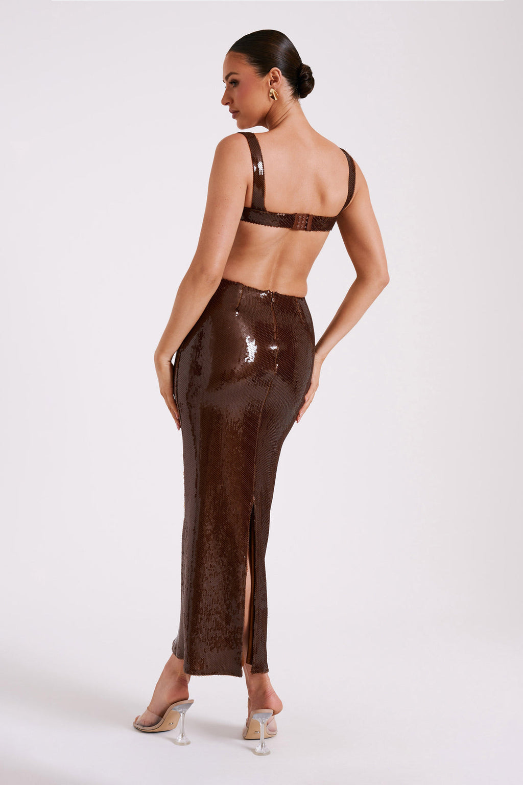 Allure Sequin Cut-Out Backless Dress