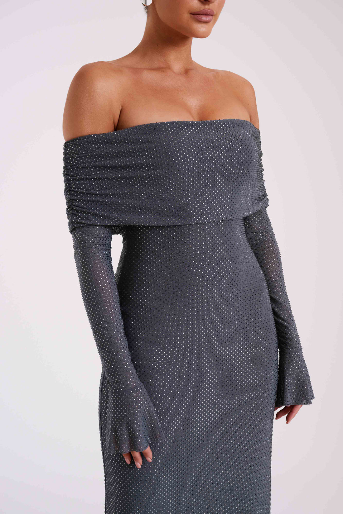athena shimmer maxi dress Gracejacob Athena Shimmer Cut-Out Woven Maxi Dress In Blue - 87% Off