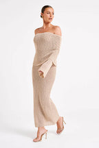 ALLURE BOUCLE MAXI DRESS