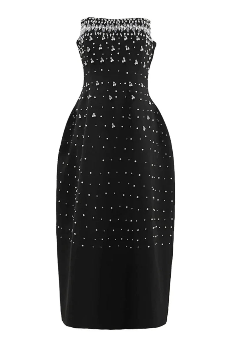 ALANA EMBELLISHMENT MIDI DRESS