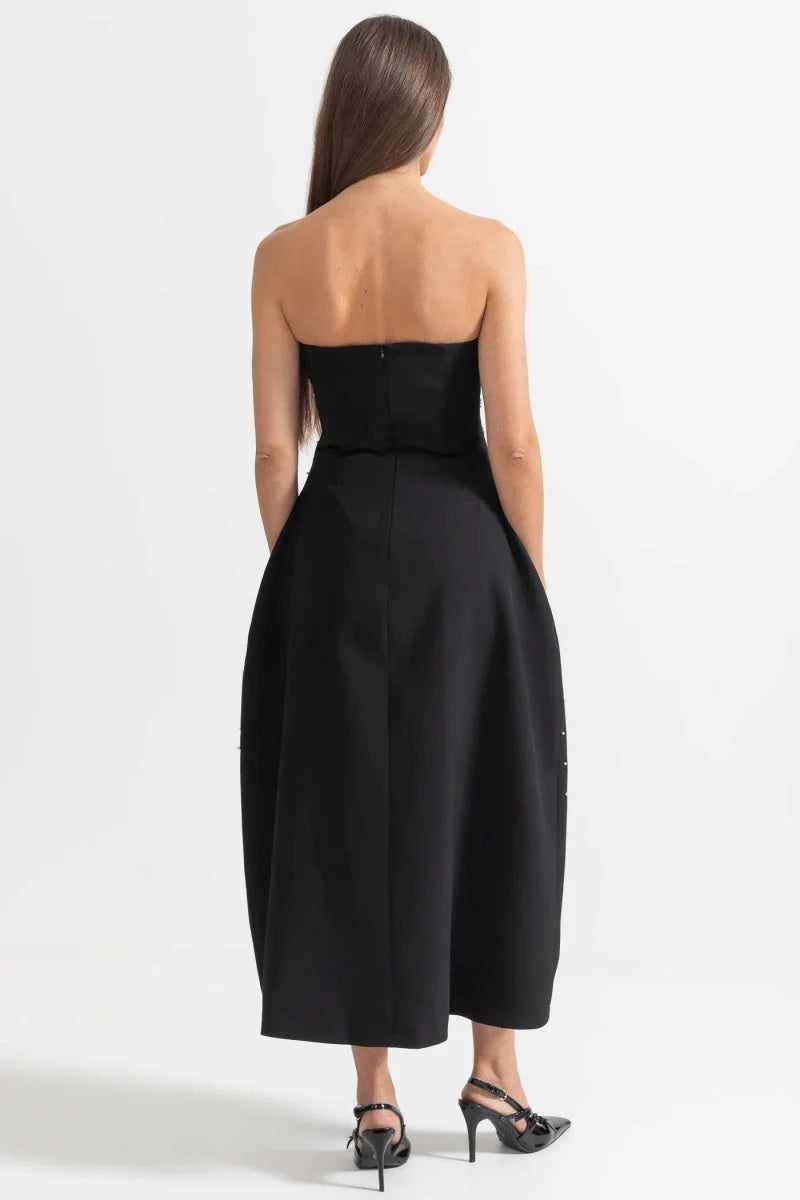 ALANA EMBELLISHMENT MIDI DRESS