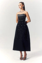 ALANA EMBELLISHMENT MIDI DRESS