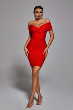 Meiga Off Shoulder Bandage Dress aclosy