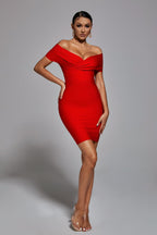 Meiga Off Shoulder Bandage Dress aclosy