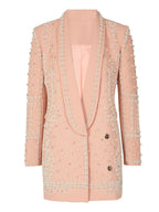 Handmade Gorgeous Heavy Industry Nailed Bead Green Fruit Collar Suit Jacket aclosy